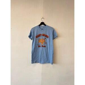 Vintage DePaul Party Major Shirt Mens Small Blue Devknit College Graphic 80s